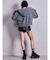 bijou string ZIP UPスウェットパーカー