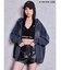 ベルト付きストレッチフェイクレザーショートパンツ