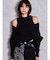 アームギャザーレイヤードニットトップス