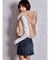 ハイウエストCURVE LINEスカートライクデニムショートパンツ