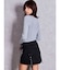 ハイウエストCURVE LINEスカートライクデニムショートパンツ