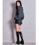 ハイウエストCURVE LINEスカートライクデニムショートパンツ