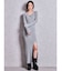 SymmetryGYDAプレートlong sleeveニットロングワンピース