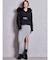 SymmetryGYDAプレートlong sleeveニットロングワンピース