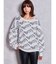 BETTY×GYDA slanting patternニットトップス