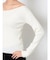 アシメショルダーカットニットトップス