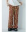 ウェーブプリントサイドベルトパンツ