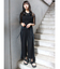 パイピングメッシュシャツ