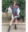 レイヤードニットシャツワンピース