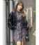 リーフフラワープリントワンピース