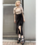 ワイドベルトラップスカート