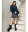 シャギーパターンミニスカート