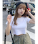 クリアmumuクロップトTシャツ