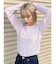 ボーダーサムホールトップス【WEB限定】【Tシャツ】