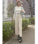 ハイウエストタックワイドパンツ