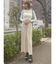 ハイウエストタックワイドパンツ