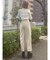 ハイウエストタックワイドパンツ