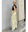 ハイウエストタックワイドパンツ