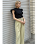 ハイウエストタックワイドパンツ