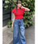 ウエストアジャストワイドデニム