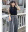 ウエストアジャストワイドデニム