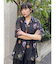フラワーシアーオープンカラーシャツ【WEB限定】