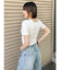 フロントホックレイヤードテレコトップス