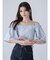 オフショルクロップドブラウス