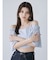 オフショルクロップドブラウス