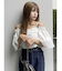 オフショルクロップドブラウス
