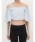 オフショルクロップドブラウス