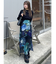 クルーネックボリュームスリーブニット