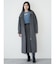 スタンドカラージップウール混コート
