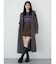 スタンドカラージップウール混コート