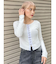 フロントホックリブニット