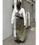 シャイニーカーゴマキシスカート