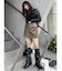 フェイクレザーカバーブーツ