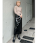 フェイクパテントレザースカート