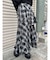 フロッキーチェックロングスカート