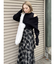 フロッキーチェックロングスカート
