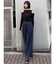 フロントホックカットアウトニット