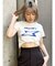 シャープモチーフクロップドTシャツ