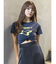 シャープモチーフクロップドTシャツ