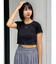 チュールトリムコンパクトTシャツ