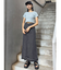 パターンデザインデニムロングスカート
