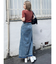 パターンデザインデニムロングスカート