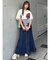 【MURUA×STAYFLOWER】チュールドッキングフラワーTシャツ