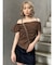 オフショルシャーリングシャツ