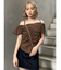 オフショルシャーリングシャツ