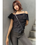 オフショルシャーリングシャツ